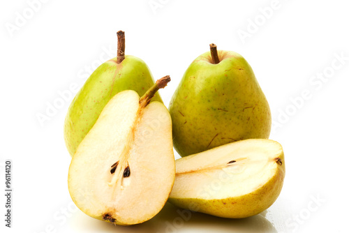 Two pears and two half