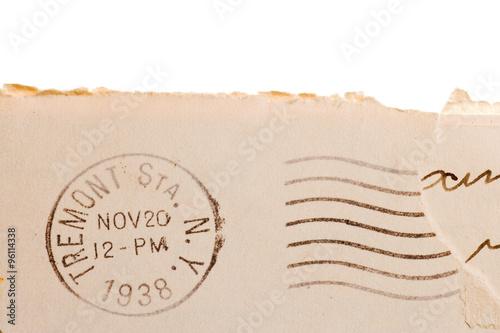 Vintage yellowed envelope