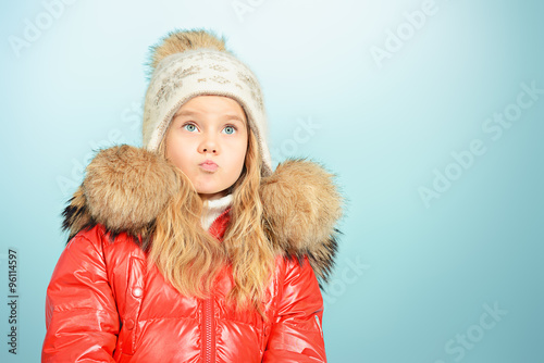 funny winter girl