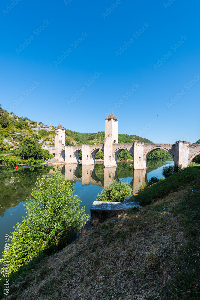Pont Valentre in Cahors, France.