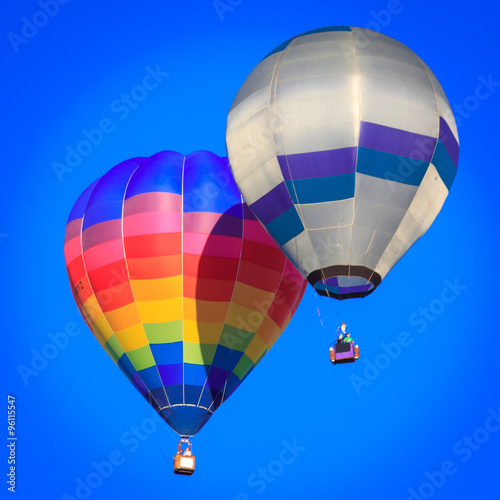 colored air balloons at the blue sky