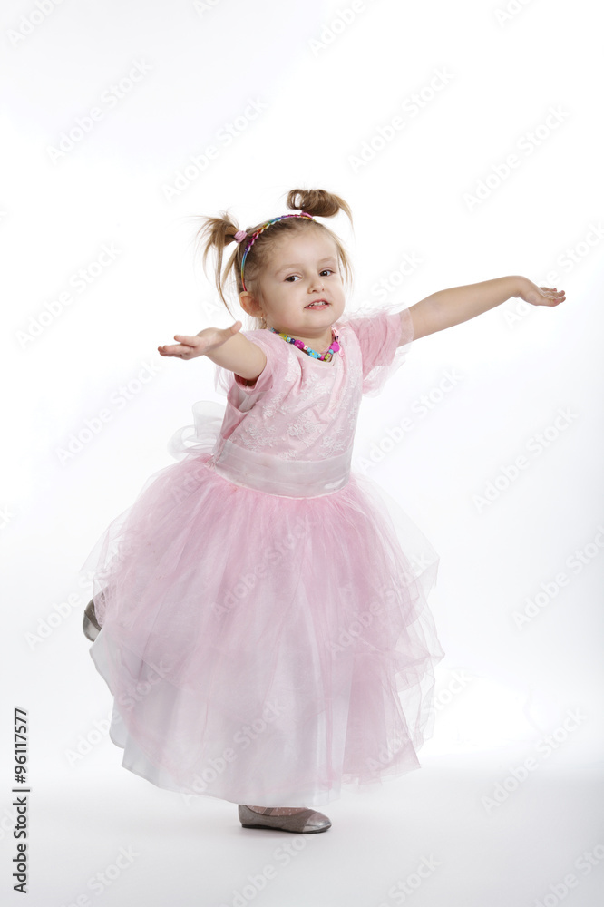 little beautiful girl posing on white little beautiful girl posing on white
