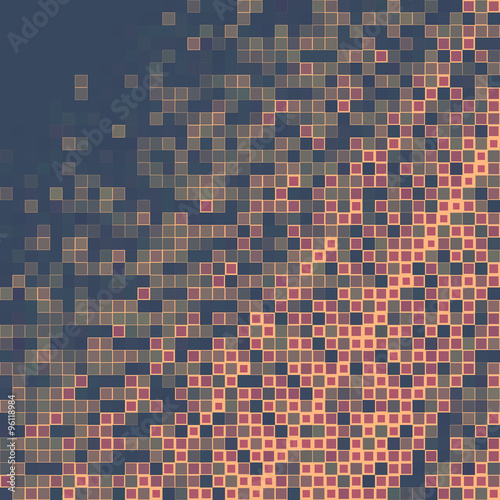 Dim background with a faded mosaic. Decorative vector pattern