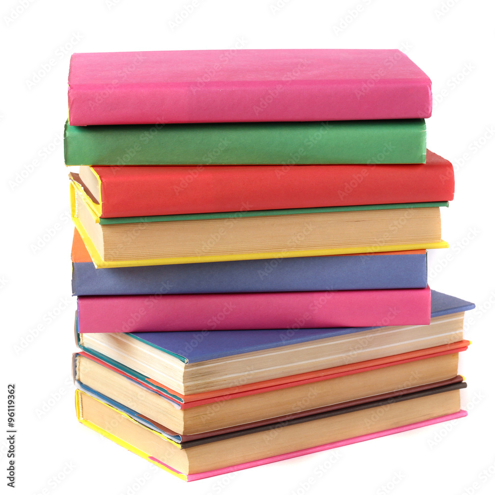 Books in color covers, not isolate. Textbooks. Books in color covers, not isolate. Textbooks.