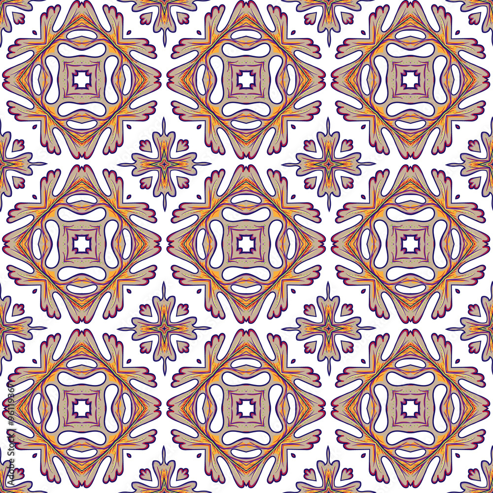 Gorgeous seamless patchwork pattern from colorful Moroccan tiles, ornaments. For wallpaper, pattern fills, surface textures