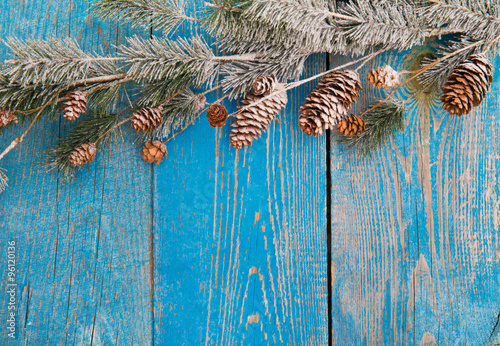 Christmas background with fir branches