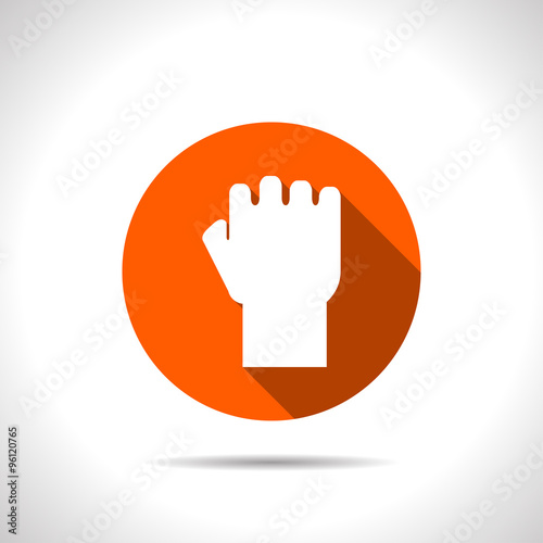 fist vector flat icon