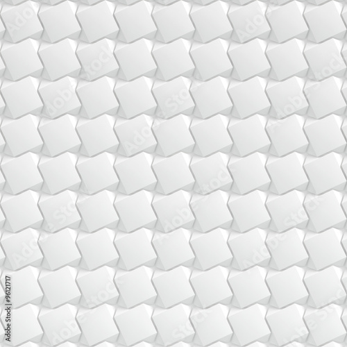 Fototapeta Naklejka Na Ścianę i Meble -  White twisted squares tiles - abstract background texture