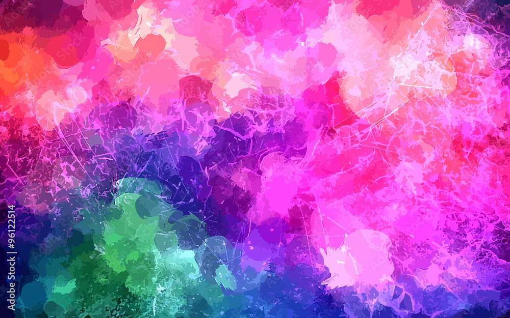 Colorful scribble brush strokes background. Vector version