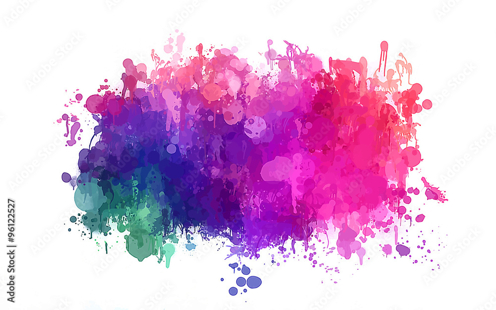 Colorful brush strokes cloud. Vector version