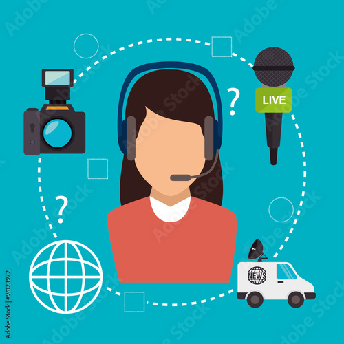 Mass media news graphic