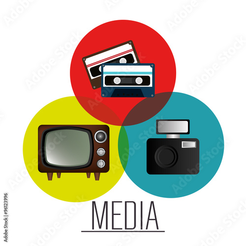 Mass media news graphic