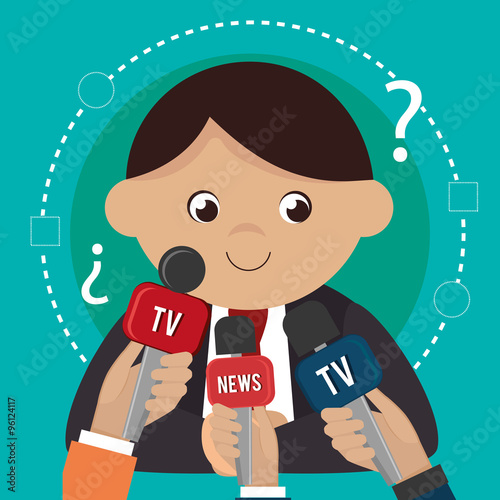 Mass media news graphic