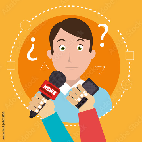 Mass media news graphic