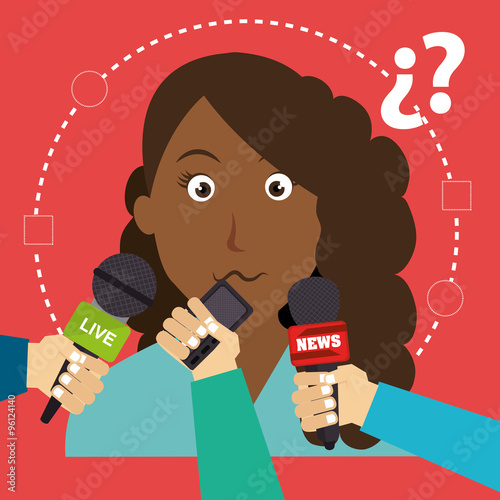 Mass media news graphic