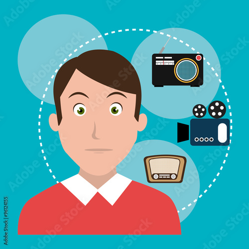 Mass media news graphic