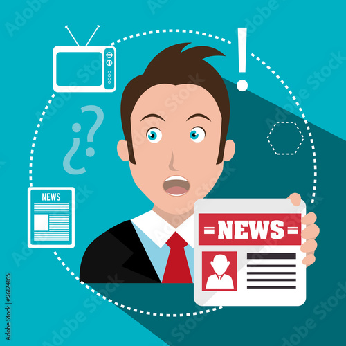 Mass media news graphic