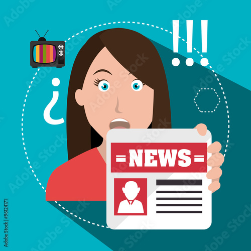 Mass media news graphic