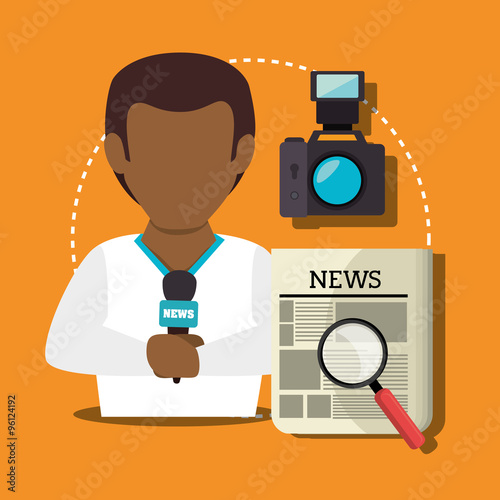 Mass media news graphic