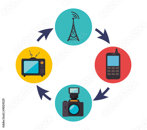 Mass media news graphic
