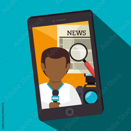 Mass media news graphic