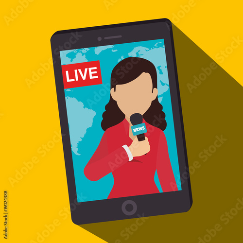 Mass media news graphic