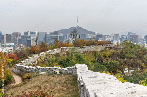 Canvas Print Fortress wall of Seoul