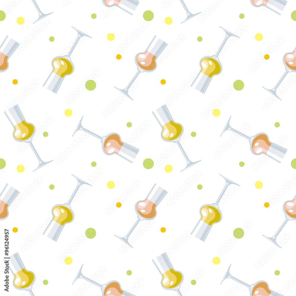 Stemware seamless pattern Stemware seamless pattern