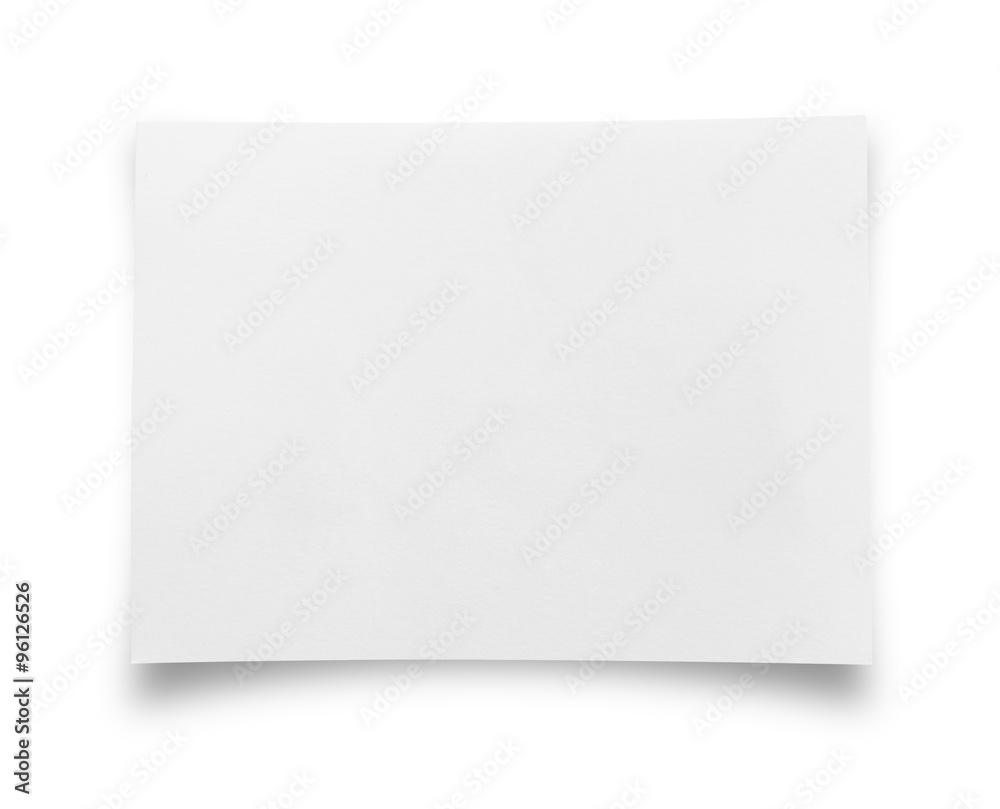 piece of ripped white paper on white background