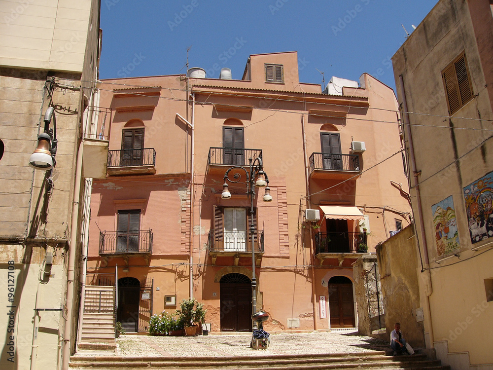 Sicile, immeubles anciens de sicacca