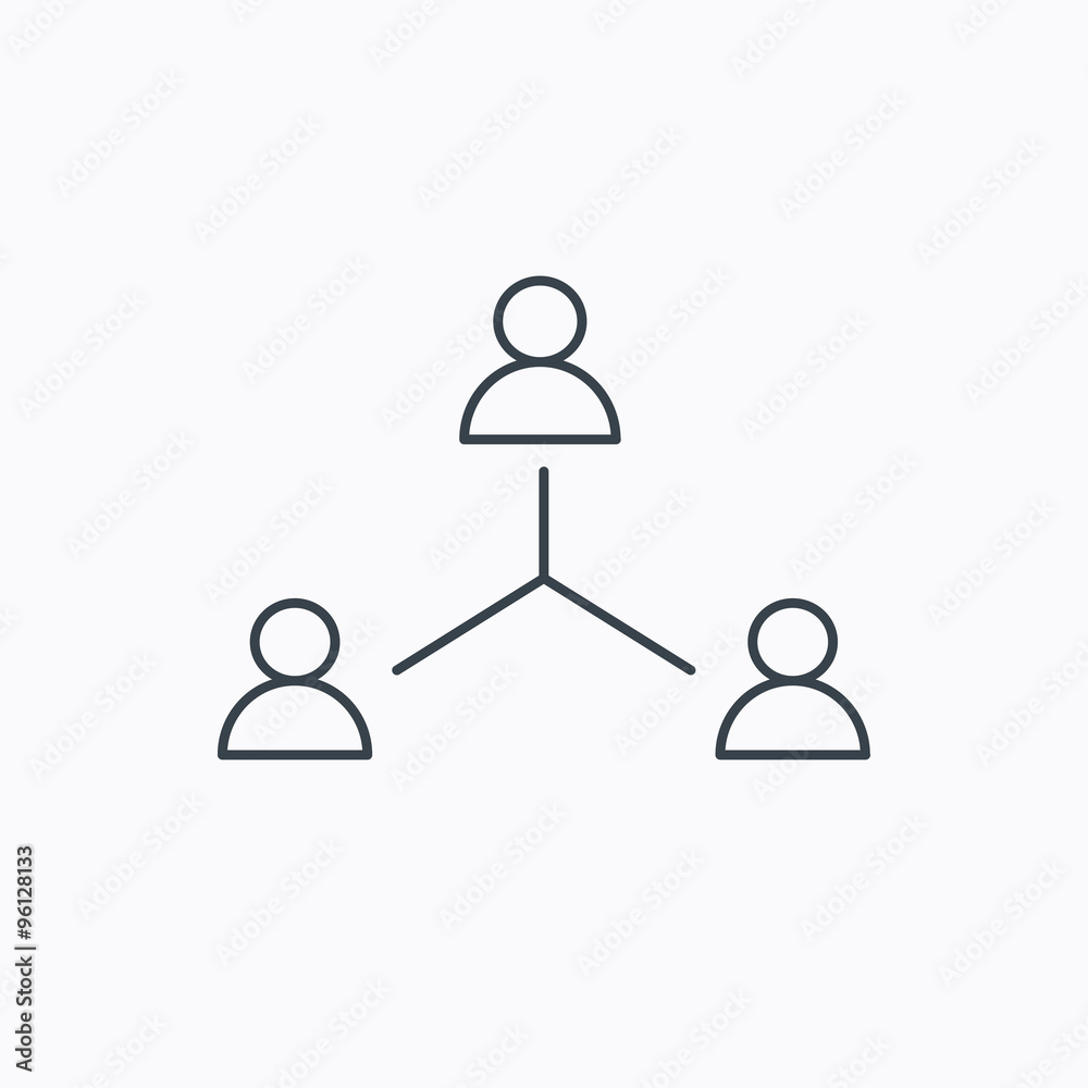 Teamwork group icon. Business community sign. Teamwork group icon. Business community sign.