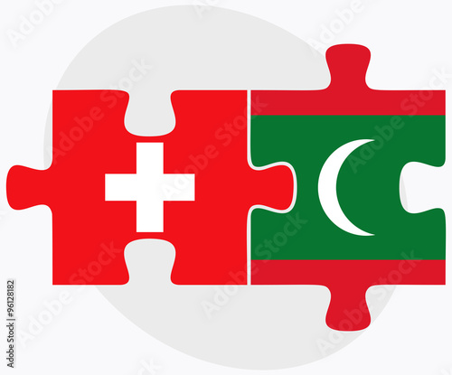 Switzerland and Maldives Flags