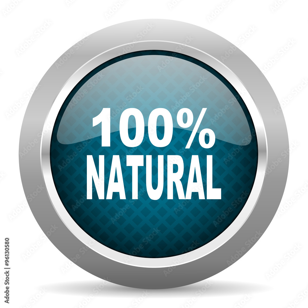 natural blue silver chrome border icon on white background natural blue silver chrome border icon on white background
