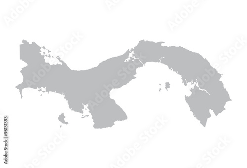 grey map of Panama