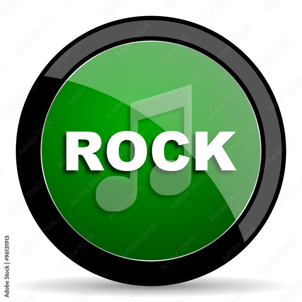 rock music green web glossy icon with shadow on white background rock music green web glossy icon with shadow on white background