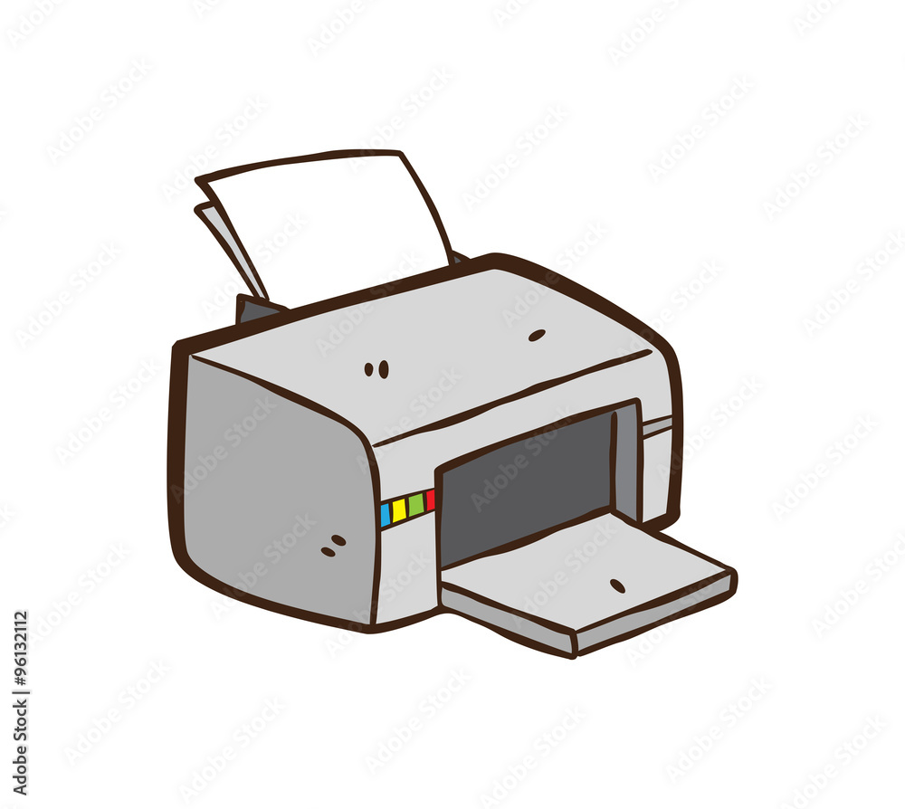 hand drawn printer icon hand drawn printer icon