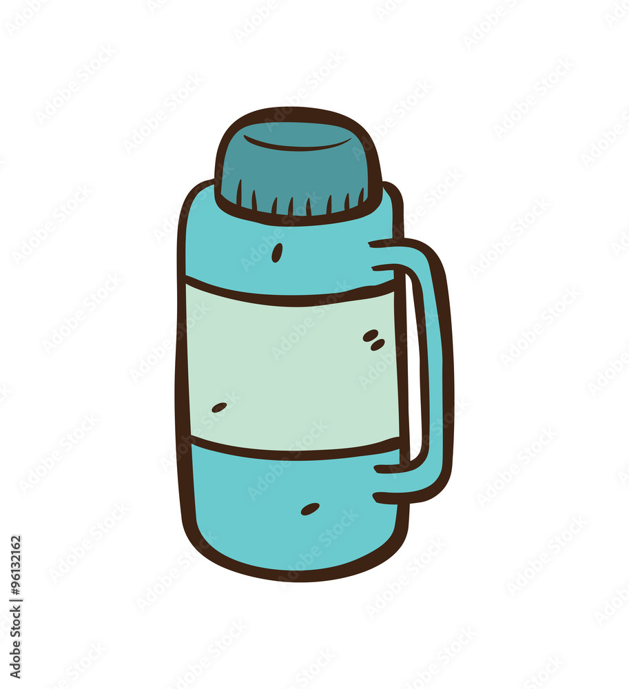 hand drawn thermos