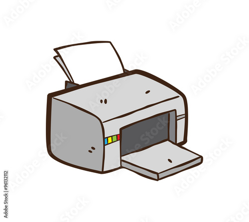 hand drawn printer icon