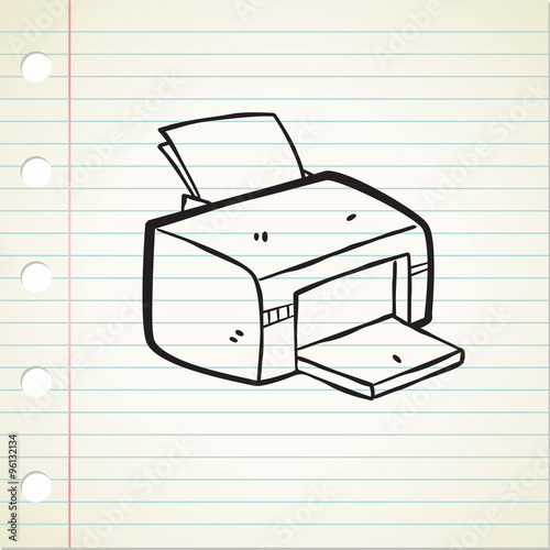 hand drawn printer icon