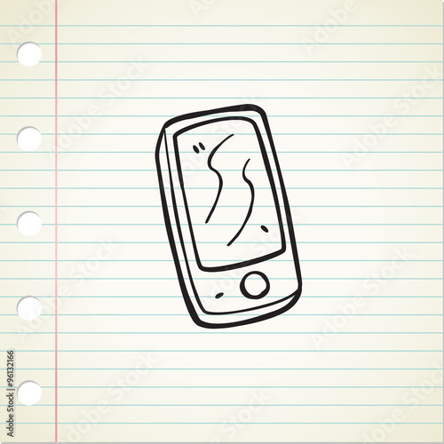 hand drawn cellphone