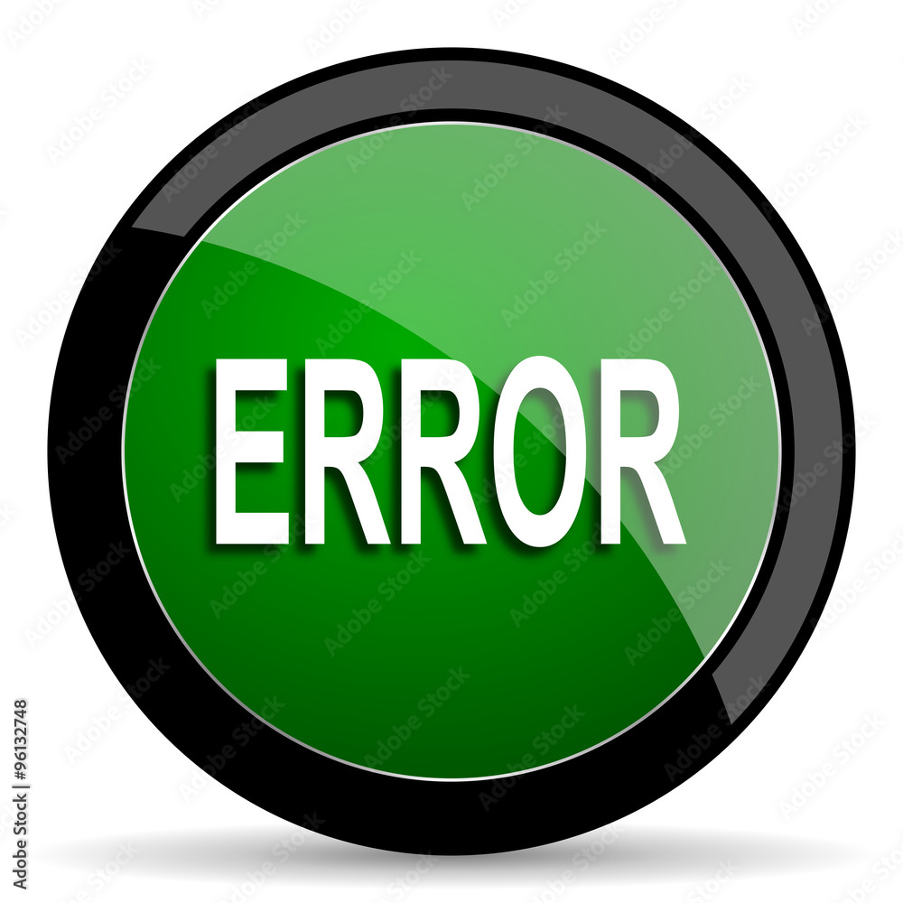 error green web glossy icon with shadow on white background error green web glossy icon with shadow on white background