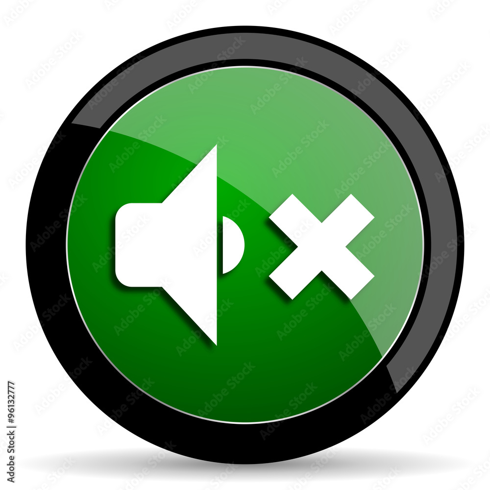 speaker volume green web glossy icon with shadow on white background speaker volume green web glossy icon with shadow on white background