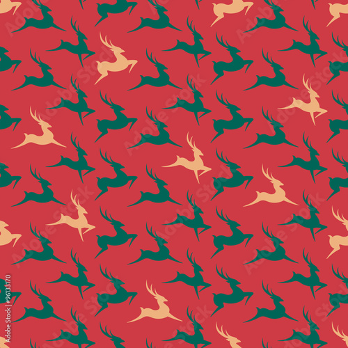 Rudolph Reindeer. Seamless pattern. 