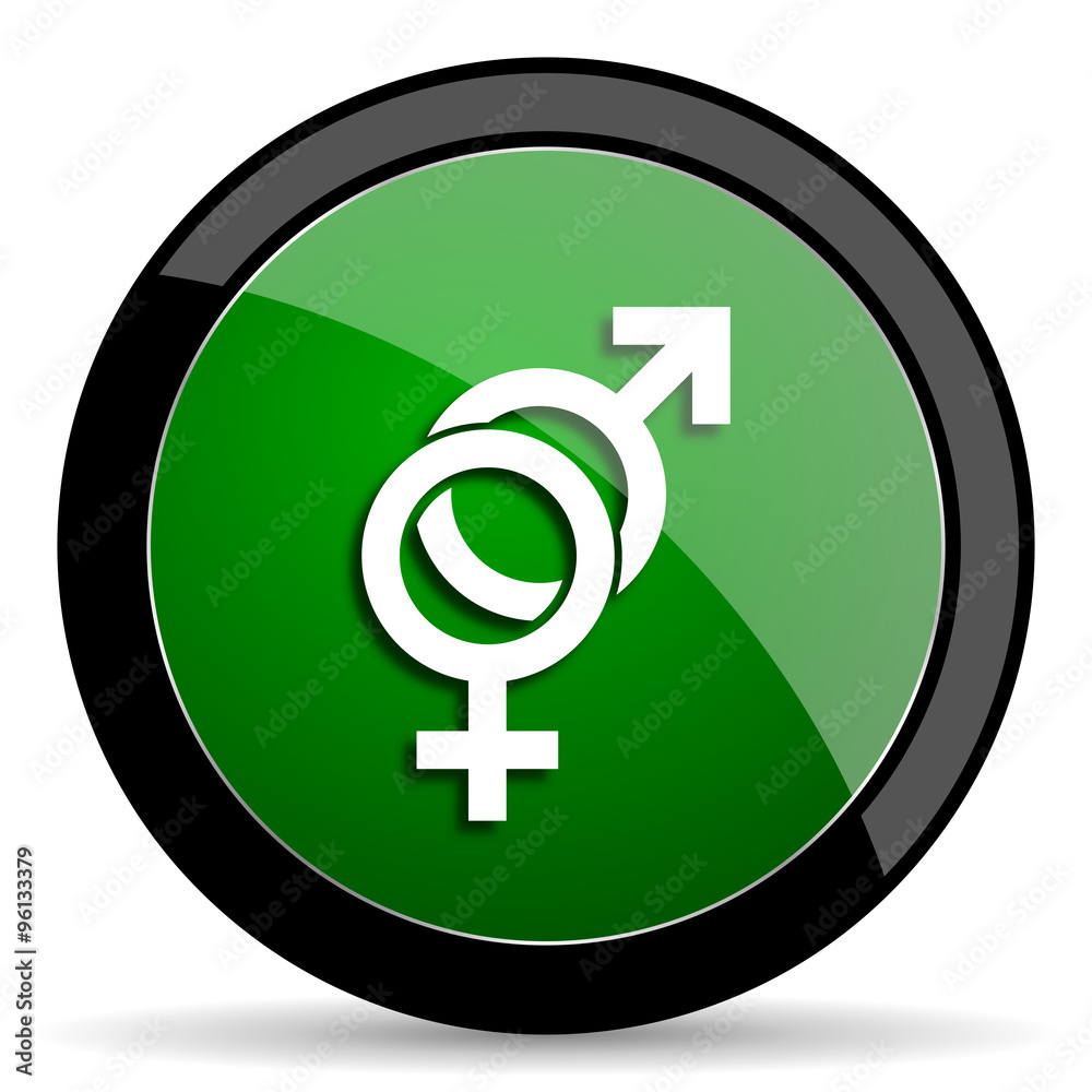 sex green web glossy icon with shadow on white background sex green web glossy icon with shadow on white background