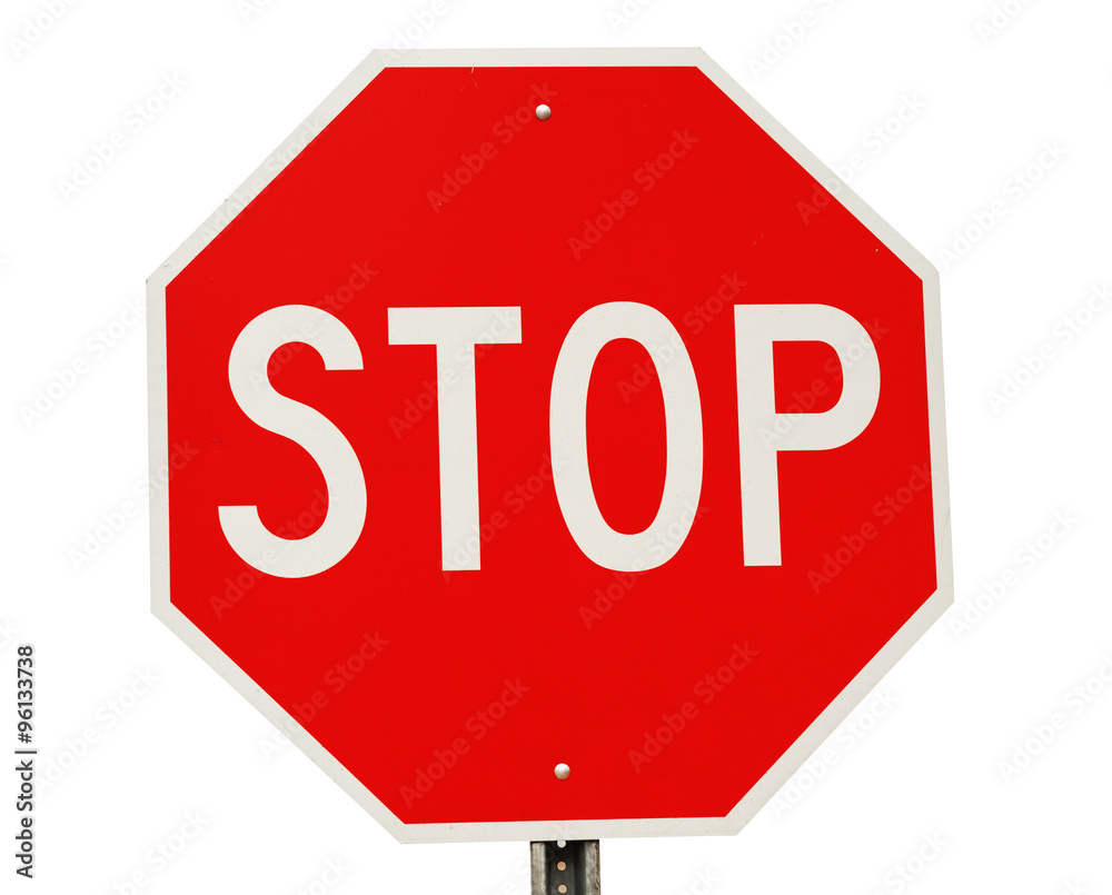 isolated stop sign isolated stop sign