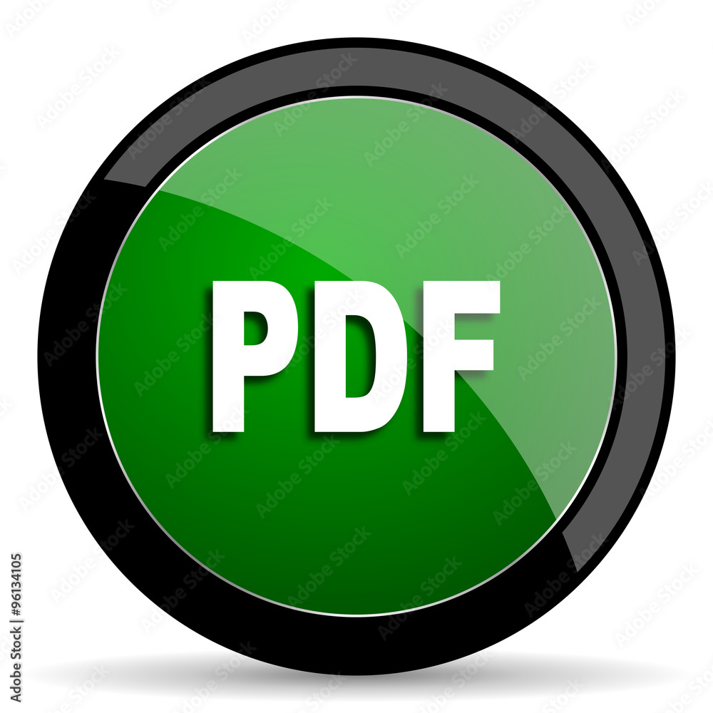 pdf green web glossy icon with shadow on white background pdf green web glossy icon with shadow on white background