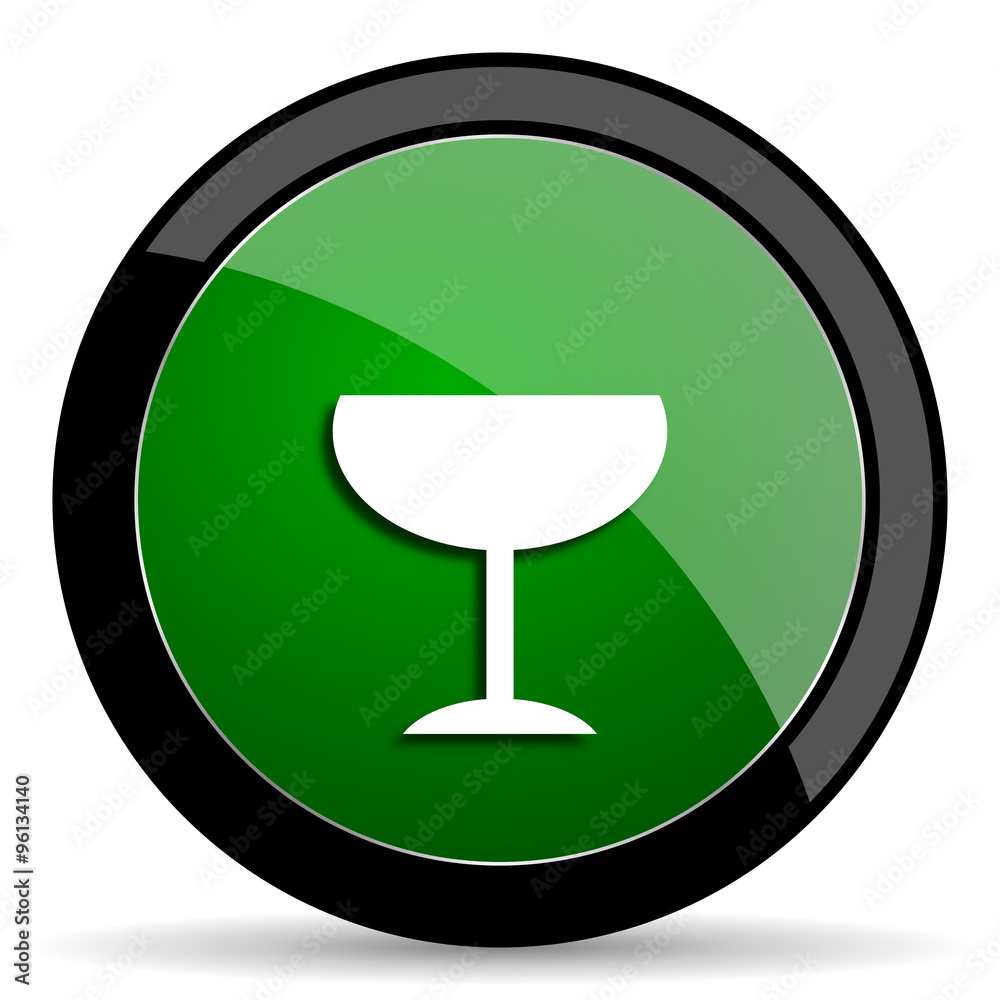 alcohol green web glossy icon with shadow on white background alcohol green web glossy icon with shadow on white background