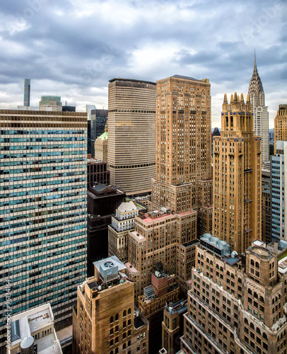 Obraz na płótnie New York City Manhattan aerial view w salonie