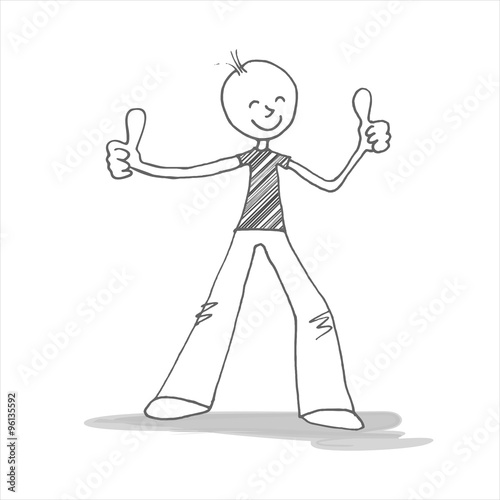 achieved, stick figures, fingers crossed, super, drawing, goal, say yes,