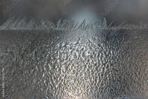 unusual frost on a winter window